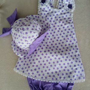 Toddler Sundress with Bloomers And Sun Hat.